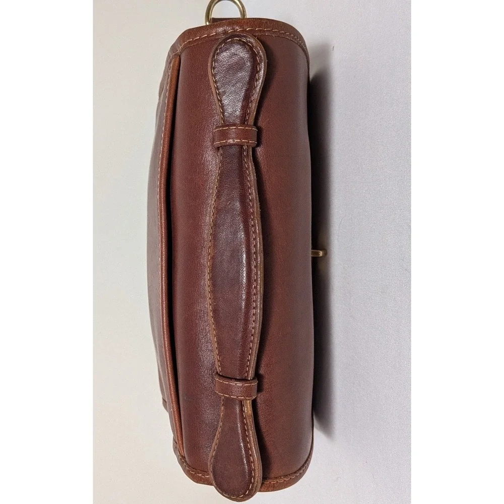 Coach Court Bag British Tan Leather Crossbody Shoulder Bag Vintage USA 9870